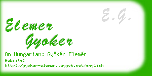 elemer gyoker business card